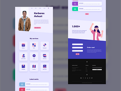Kerberos Avhust portfolio web design practice design graphic design vector