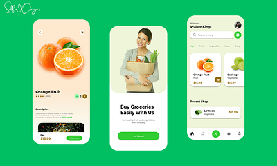 Grocery App UI app design creative design grocery app interface ui user ux