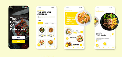 Food App app design food food app mobile design restaurant ui ui ux ux web design