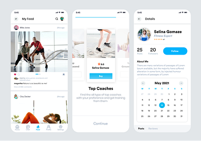 Personal coach - Fitness app app ui design branding fitness graphics graphic design gym fitness and workout app personal workout app ui