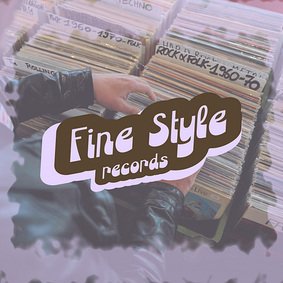 Fine Style Records: a rebranded record store branding design graphic design logo music records retro typography vector