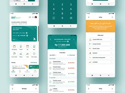 BSI Mobile Banking App Redesign bank banking app design donation finance finance app fintech service interface islamic islamic bank mobile mobile app mobile banking redesign ui ux