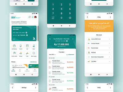 BSI Mobile Banking App Redesign bank banking app design donation finance finance app fintech service interface islamic islamic bank mobile mobile app mobile banking redesign ui ux