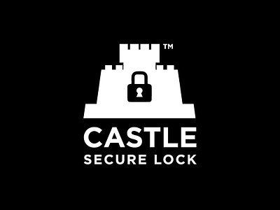 Castle Secure Lock Logo branding castle design graphic design icon logo logo castle logos logotype modern simple logo symbols templates vector