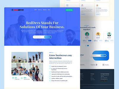 𝐑𝐞𝐝𝐃𝐞𝐯𝐬 - 𝐒𝐨𝐟𝐭𝐰𝐚𝐫𝐞 𝐂𝐨𝐦𝐩𝐚𝐧𝐲 𝐋𝐚𝐧𝐝𝐢𝐧𝐠 branding design homepage landing page ui web webdesign