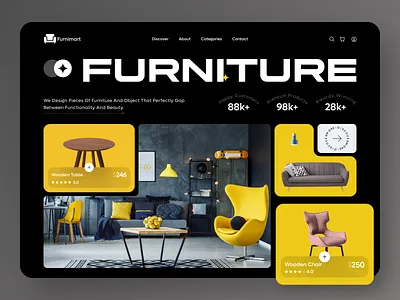 Modern Furniture Store Web UI architecture chair decor e commerce ecommerce website furniture furniture store furniture web homedecor ikea interior interior web landing page marketplace shop sofa store web design website website design