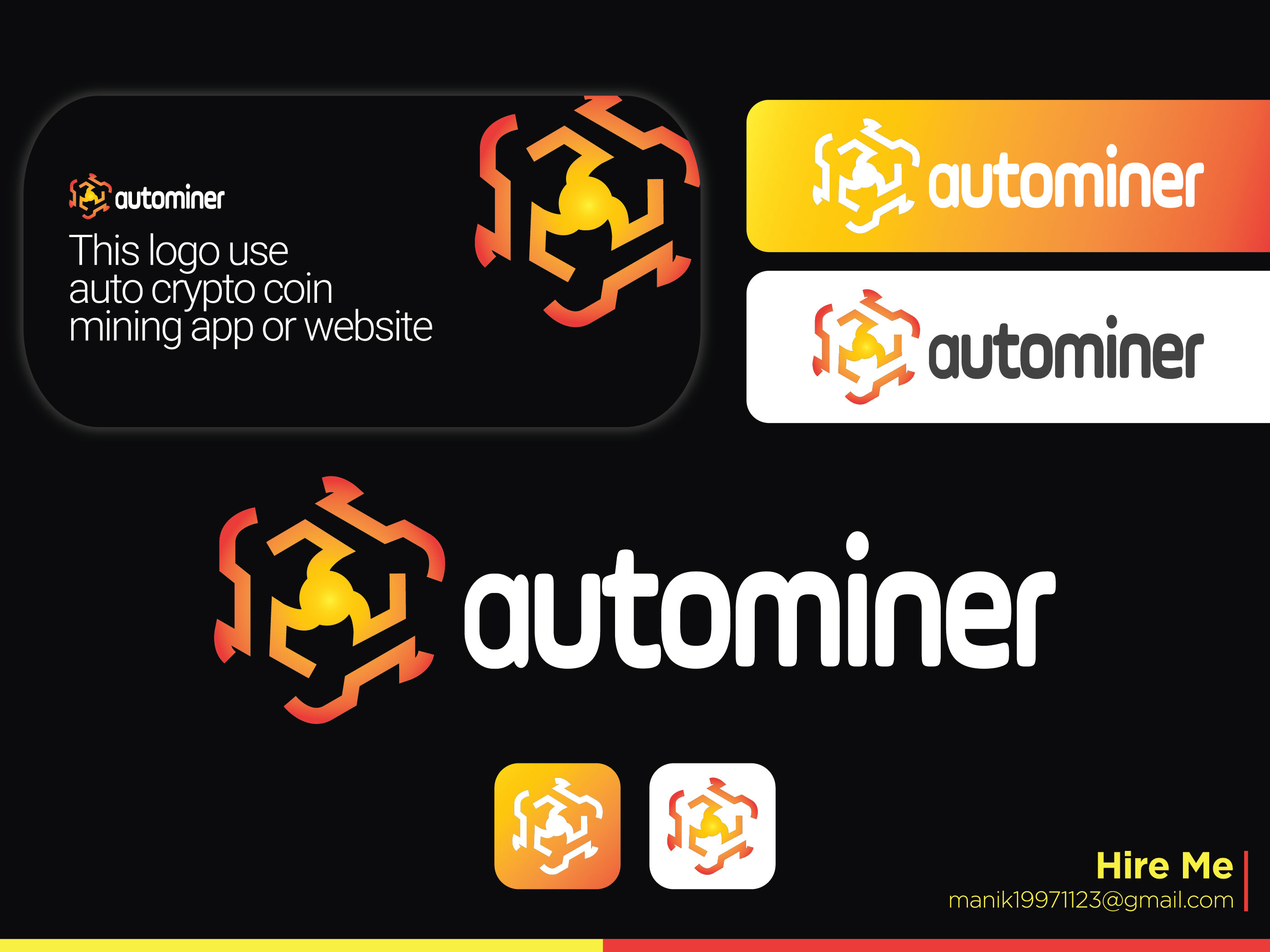 auto miner logo design- Unused (ready for sale) by Manik Khan on Dribbble