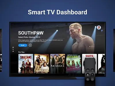 Smart TV Dashboard ui