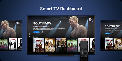 Smart TV Dashboard ui