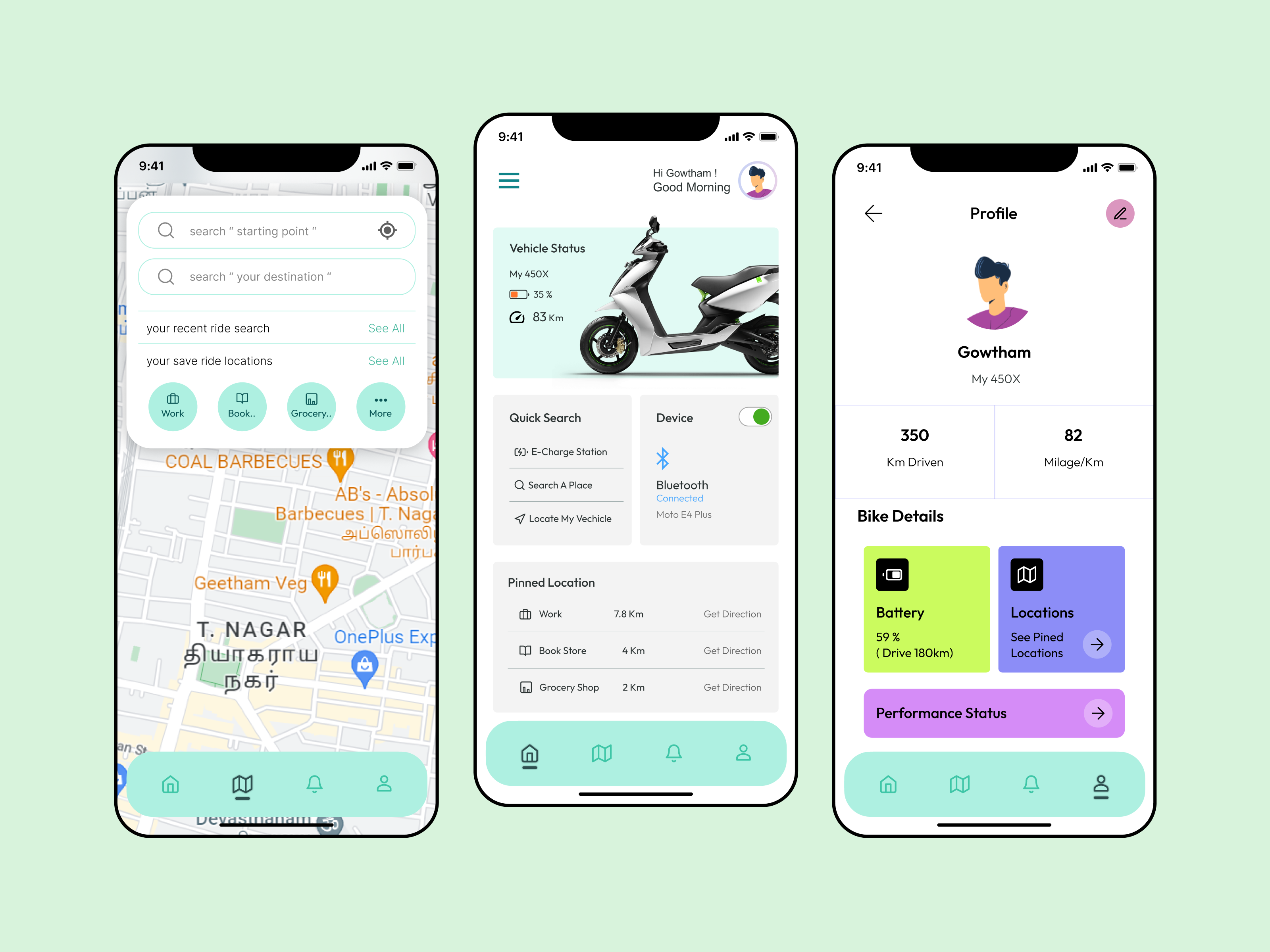 Ather mobile UI adobexd design figma graphic design ui uiux
