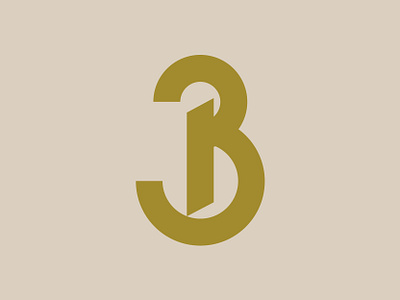 B monogram b branding letter logo mark monogram vector
