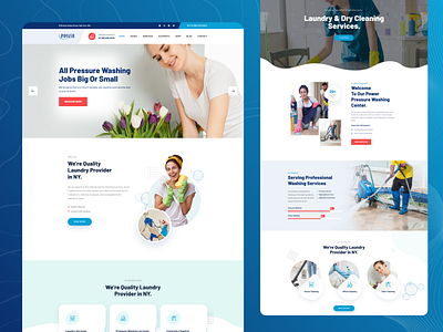 Povash - Power Wash Web Design business clean cleaner cleaning cleaning service concept concrete cleaning creative design dry cleaning figma logo minimal modern power wash typography ui ux web website