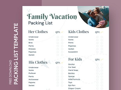 Travel Checklist Free Google Sheets Template by Free Google Docs Templates  - gdoc.io on Dribbble