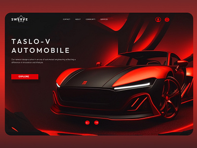 Swerve : Automobile Website Design app branding design graphic design illustration logo typography ui ux