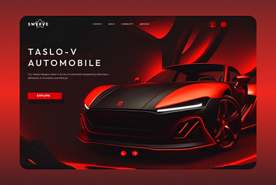 Swerve : Automobile Website Design app branding design graphic design illustration logo typography ui ux