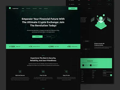 Crypto Landing Page 💎 design figma landingpage ui ux