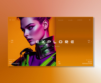 Sci-Fi Magazine Website UI app branding design graphic design illustration logo typography ui ux