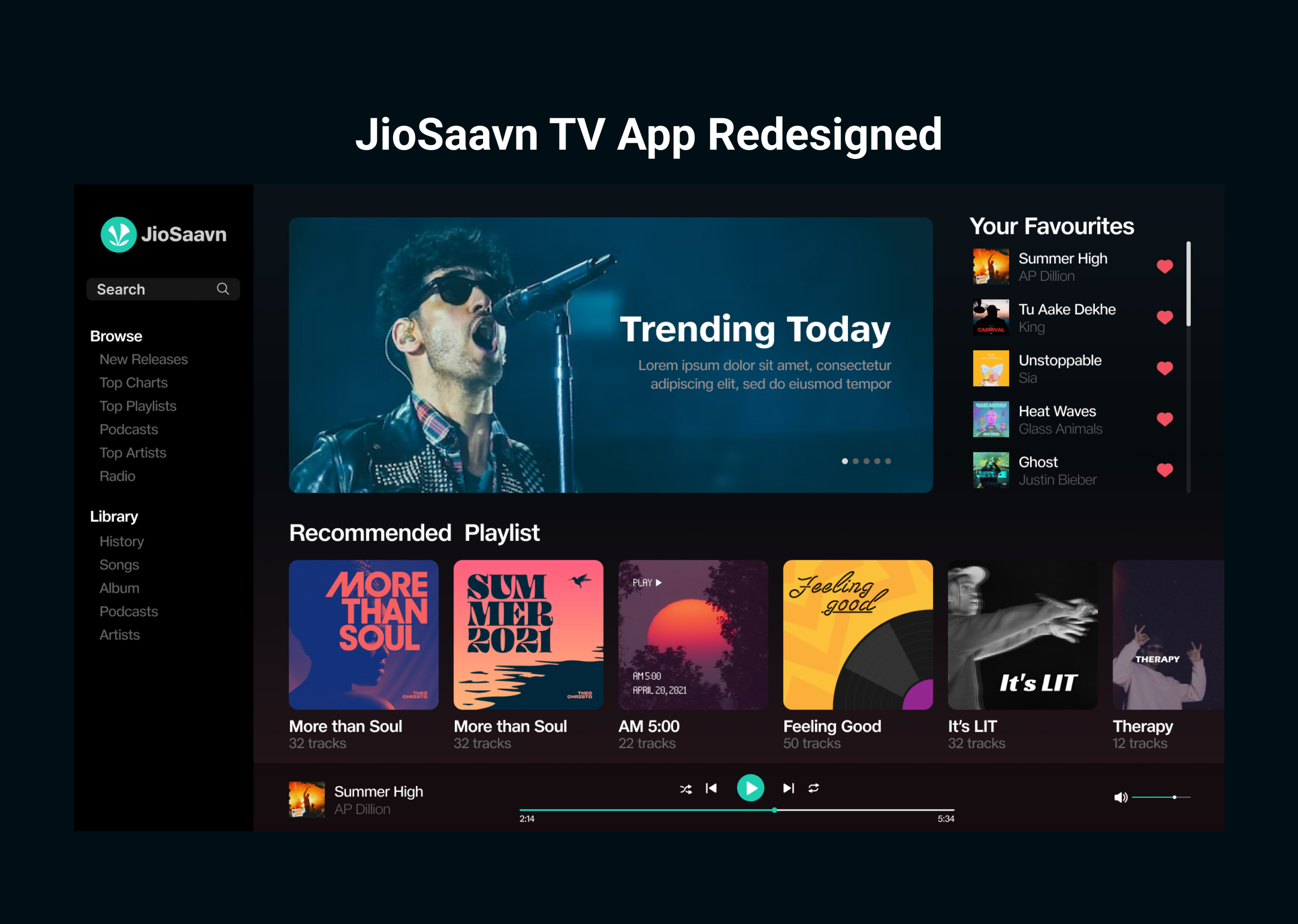 JioSaavn TV App Redesigned - Homepage By Vivek Keshri On Dribbble