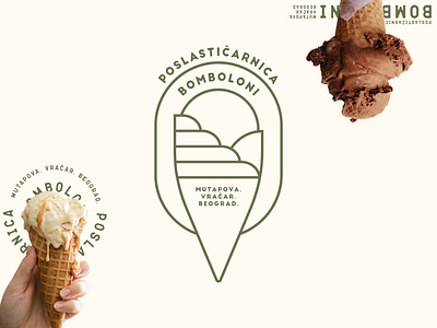 Посластичарница Бомболони / Application snippet acting belgrade beograd branding colosseum cyrillic icecream illustration logo mutapova pastry serbia type typography