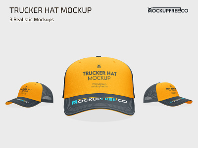 Trucker Hat Mockup cap caps hat hatmockup hats mockup mockups photoshop psd template templates trucker truckerhat truckerhatmockup