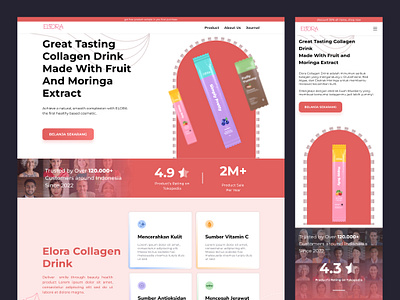 Elora Beauty - Landing Page beauty figma landingpage product design ui