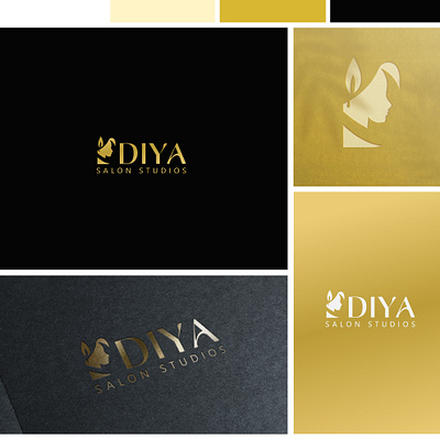 Diya Salon Concept beauty branding candle clean design logo luxury minimalist