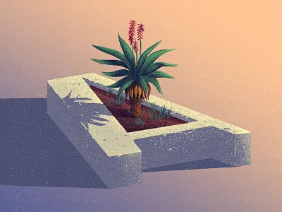 Aloe 🌵 36daysoftype a aloe aloevera design digitalart digitalillustration drawing handmadefont illustration lettering muti photoshop plant pot texture typography