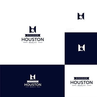 Discover Houston Logo Concept branding clean design h letter logo minimalist realty