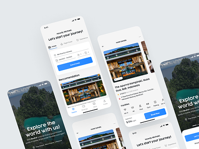 Budhal - Travel Mobile App bookings clean design hotel hotel booking app minimalism mobile app online book real estate renting app reservation resort ticket tourism travel mobile app trip ui ux vacation villa