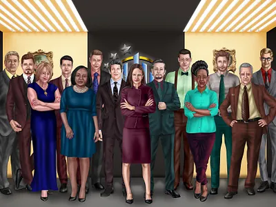 Mayors Characters character design digital art digital painting drawing illustration photoshop portrait illustration