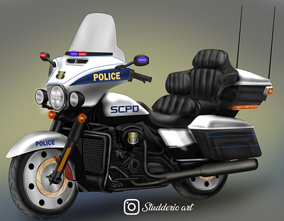 Police Bike character design design digital art digital painting illustration photoshop