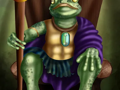 King Frog character design digital art digital painting drawing illustration photoshop