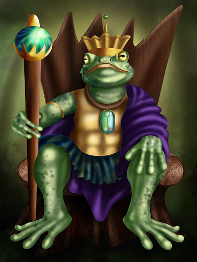 King Frog character design digital art digital painting drawing illustration photoshop