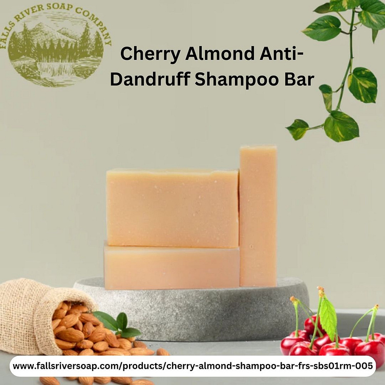 Cherry Almond AntiDandruff Shampoo Bar Falls River Soap by Falls