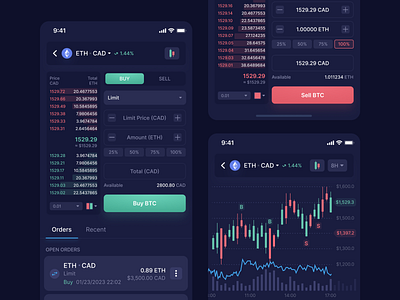 NDAX: Advanced Trading android blockchain canada cex chart clean crypto cryptocurrency exchange ios minimal mobile app order orderbook properly trade trading ui ux web3