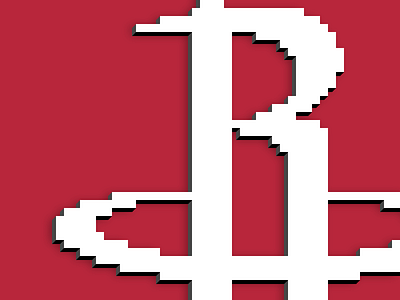 Rockets 16x16 64x64 basketball houston logo nba pixel rockets southwest west
