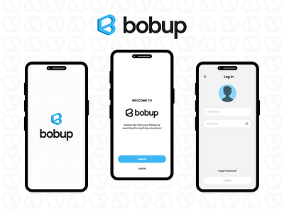 Bobup App app branding design graphic design illustration logo typography ux