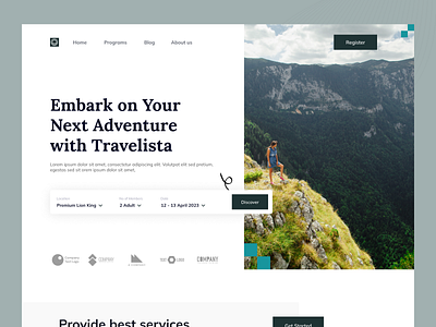 Travel Web Landing Page adventure best shot colors design explore fun landing page landingpage tourist travel travel agency ui ux web website