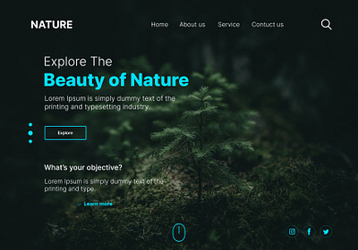 Beauty of Nature app branding design graphic design illustration landing page logo typography ui ux vector