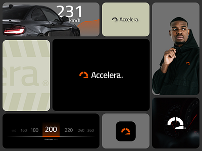 Accelera Brand Exploration automotive automotive logo brand brand identity branding car car logo cars clean logo logo logo design speed speed logo