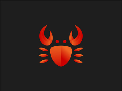 Security Crab Logo crab logo logoground ocean sea security shield