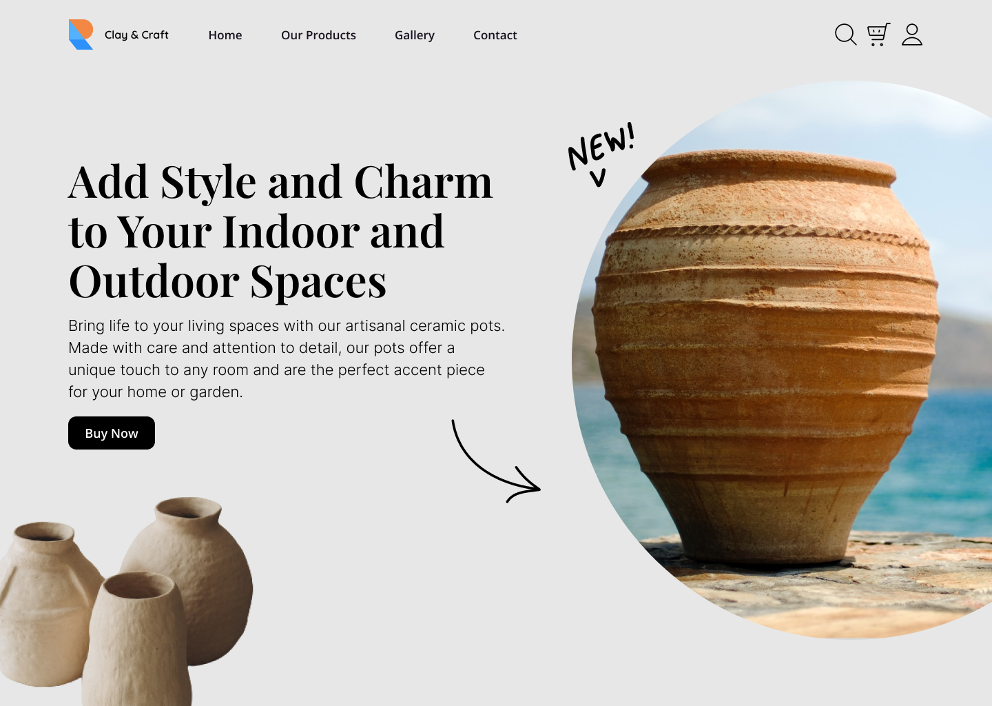 Ceramic Pots Shop site Concept by Jessie Fournie on Dribbble