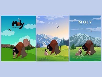 MOLY - Story of Love art cartoon concept design flat illustration minimalist moly my art red indian story udara indunil udarts udarts dubai vector