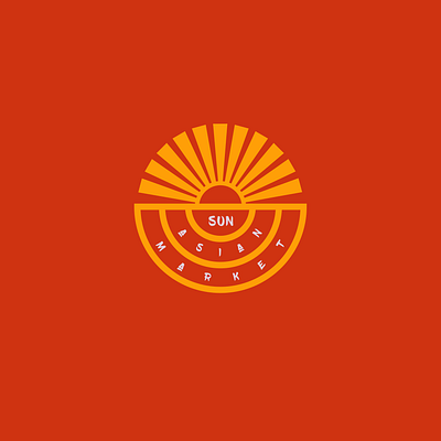 Sun Asian Market asian bold brand identity branding collection creative design golden ratio graphic design identitydesign illustration logo logodesign orange portfolio sun ui visualidentity yellow