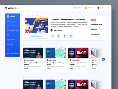 📈 LearnToday LMS Platform dashboard lms ui ux web design