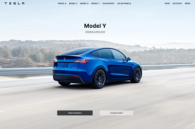 Tesla Website Design Clone design figma ui user interface web app website