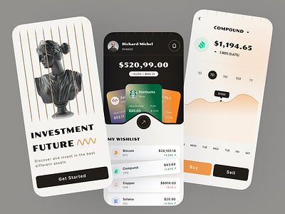 Investment Mobile App Design application bank bitcoin currency dribbble financial app fintech future investment graph growth invest app investment investment app mobile app design portfolio problem solving product design user interface design ux wallet