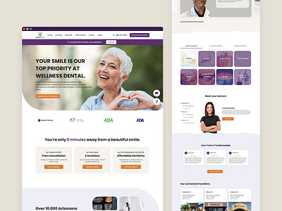 Wellness Dental - Main Page agency dental dental clinic dental website design healthy main page minimal ui ui design ux ux design web website