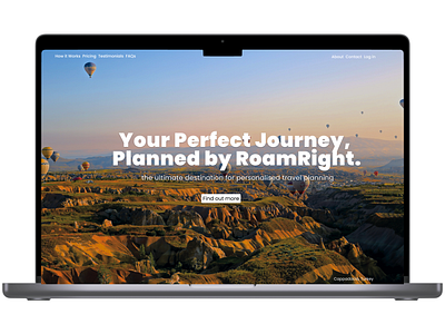 RoamRight - Personalised Travel AI Planner design graphic design illustration typography ui ux vector