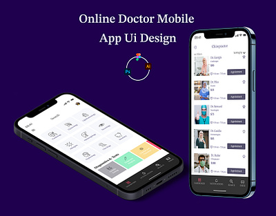 Online Doctor Mobile App Ui Design app desing booking app digital appointments digital health e consultations illustration mobile health online doctor visits online healthcare online medical consultations online therapy remote patient care telecare telehealth telemedicine services video conferencing video consultations video visits virtual consultations virtual medical appointments